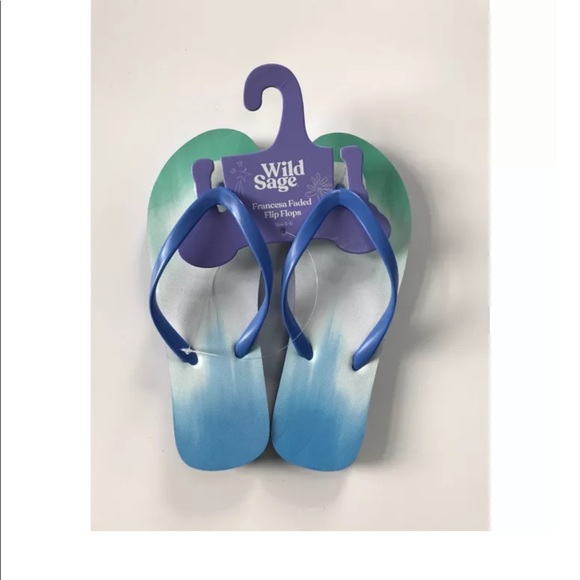 **FREE** WILD SAGE Francesca Ombre Women's Flip Flops in Blue - Picture 4 of 9